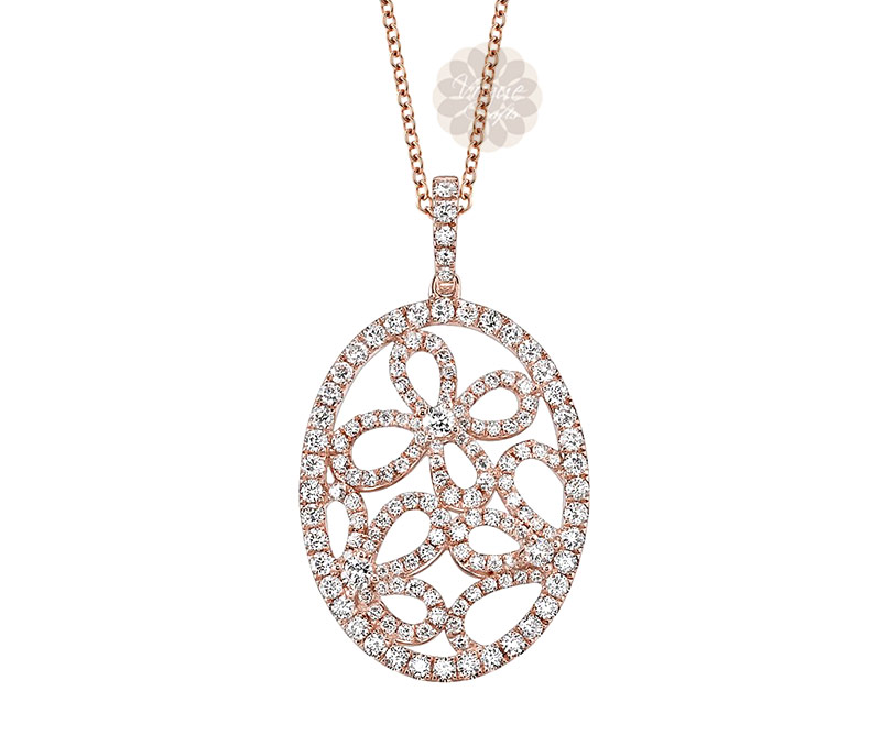 Vogue Crafts & Designs Pvt. Ltd. manufactures Rose Gold Floral Pendant at wholesale price.